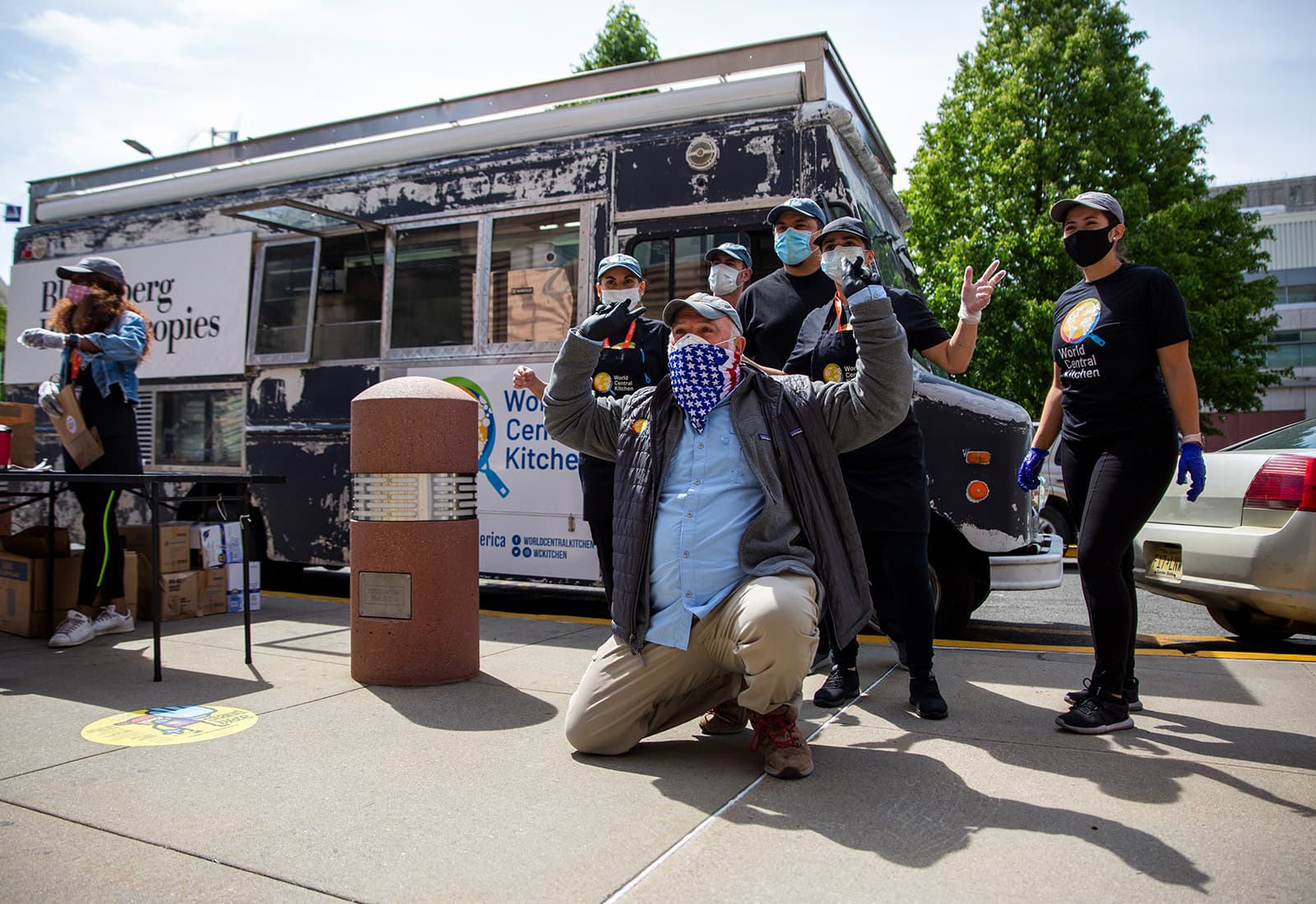 Bloomberg Philanthropies teamed up with World Central Kitchen to serve one million meals to frontline workers during the COVID-19 pandemic. Photo credit: World Central Kitchen