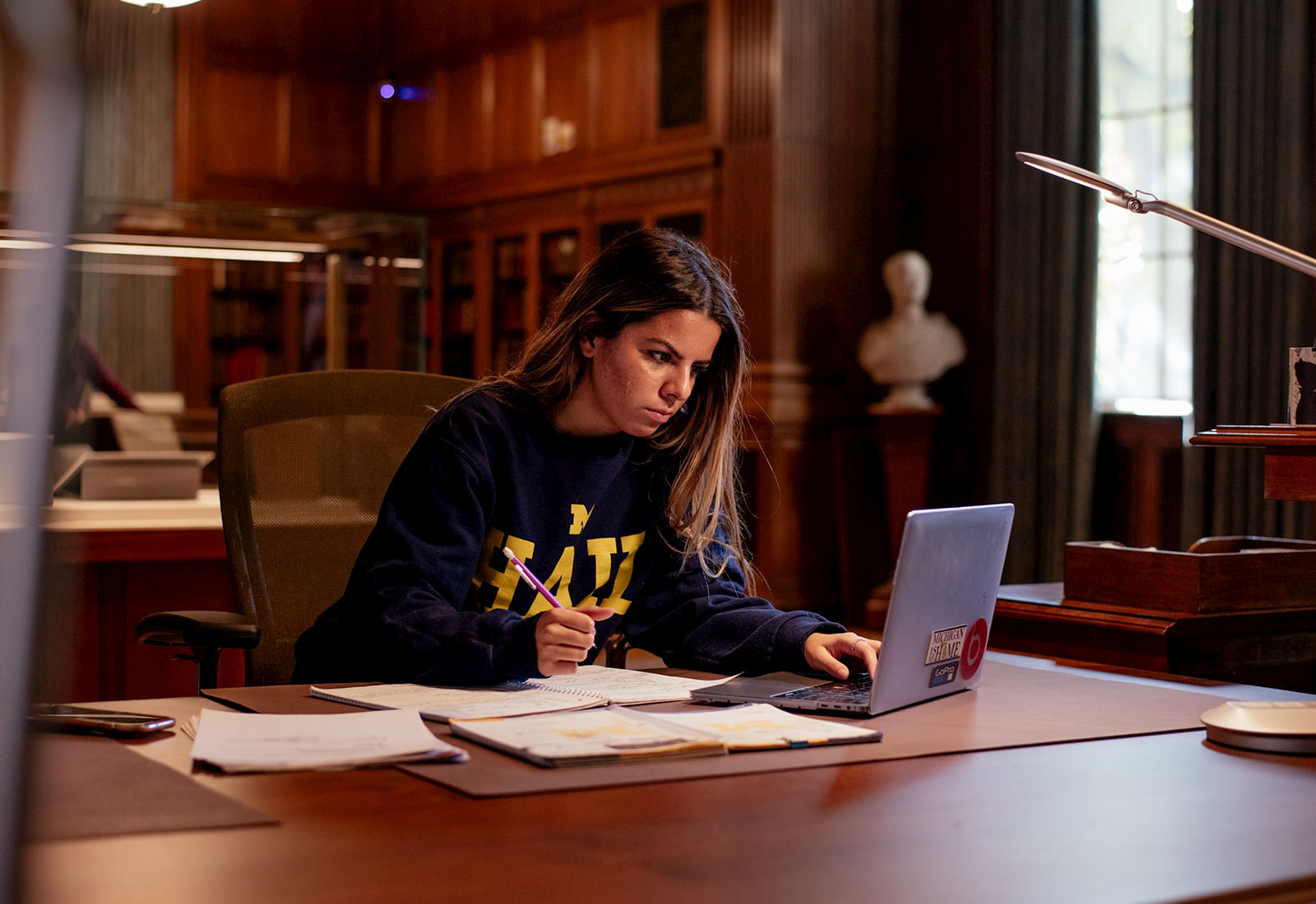 Frosilda Pushani, a student at the University of Michigan majoring in Biopsychology, Cognition, and Neuroscience who participated in the CollegePoint program.