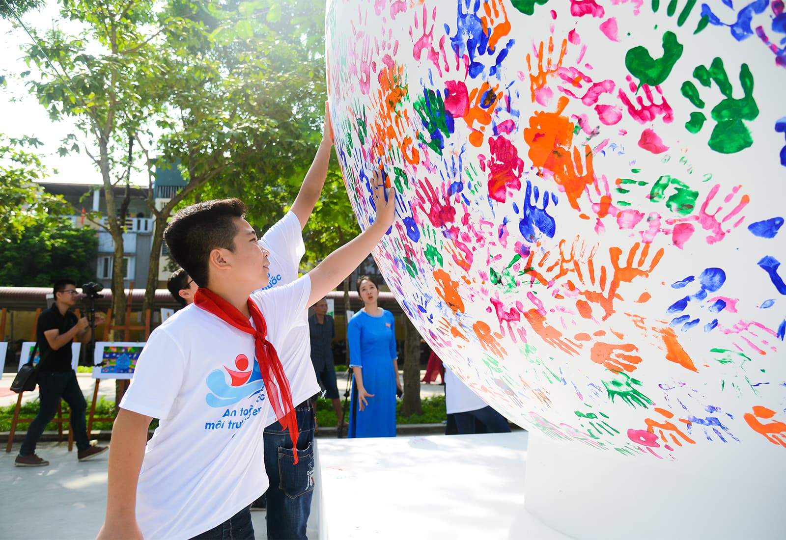 Students in Vietnam participate in the National Action Month for Children.